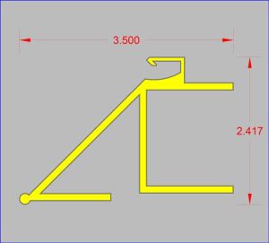 NMGKE-45 - Formerly Ghost Knife Edge 45° Aluminum Profile
