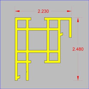 NMGF-63X57 - Formerly Ghost Framing Aluminum Profile