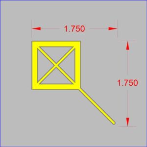NMCDT-43X43 - Formerly CD Tube Aluminum Profile