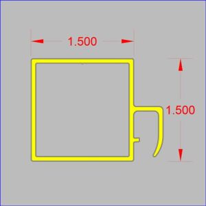 NMGST-38X38 - Formerly Ghost Square Tube Aluminum Profile