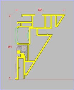 NMU-83X60-4 - VERSION TISSU TENDU & BANDE LED MONTÉE LATÉRALE AVEC DIFFUSEUR