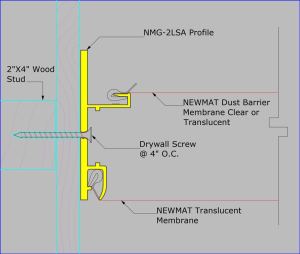 NMG-2LSA - Mounted on Wood with Drywall Screws