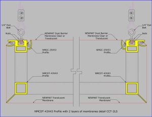 Ceiling Cube with 2 layers of Membranes Detail CCT-2LS