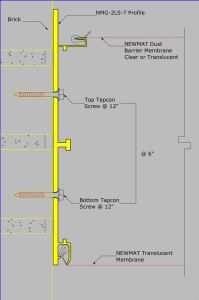 NMG-2LS-7 - Mounted on Brick with Tapcon Screws
