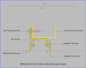 NMGLDB-61X54 - Ceiling Mounted Profile