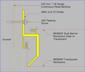 NMG-2LS-VT Instalado en Tablaroca / Tornillos autorroscantes