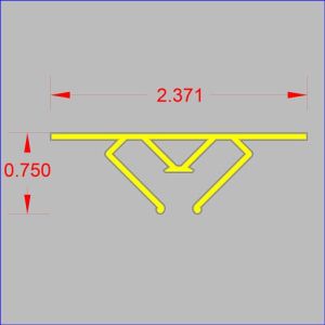 NMDBGA-19X60 - Formerly Double Ghost Aluminum Profile