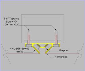 NMDBGP-19X63 - Instalado en Aluminio / Tornillo autorroscante