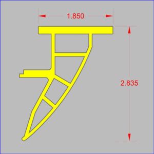 NMGPTS-72X47 - Formerly Ghost Panel Torsion Spring Aluminum Profile