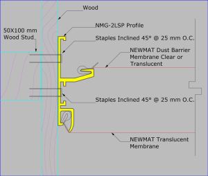 NMG-2LSP - Instalado en Madera / Grapas