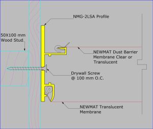 NMG-2LSA - Instalado en Madera / Tornillos para Cartón yeso