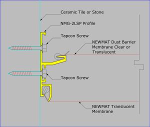 NMG-2LSP - Instalado en Cerámica o Piedra / Tornillos Tapcon