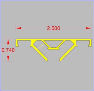 NMDBGP-19X63 - Formerly Double Ghost PVC Profile