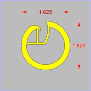 NMGRT-41 - Formerly Ghost Round Tube Aluminum Profile