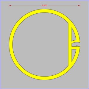NMGR-152 - Formerly Ghost 6″ Round Tube Aluminum Profile