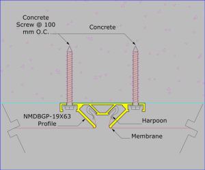 NMDBGP-19X63 - Instalado en Concreto / Tornillo para concreto