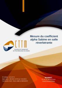 Rapport Acoustique avec temps de réverbération
