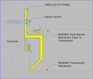 NMG-2LS-VT Instalado en Concreto / Tornillos Tapcon