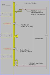NMG-2LS-7 - Instalado en ladrillo / Tornillos Tapcon