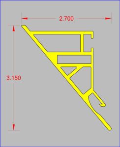 NMGP-80X54 - Formerly Ghost Pivot Panel Aluminum Profile