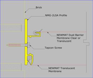 NMG-2LSA - Instalado en Ladrillo / Tornillos Tapcon