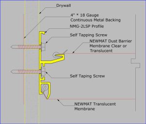 NMG-2LSP - Mounted on Drywall with Self Tapping Screws