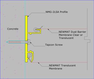 NMG-2LSA - Instalado en Concreto / Tornillos Tapcon